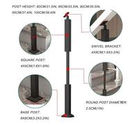 Rampe d'escalier réglable en métal - Axe durable pour une sécurité intérieure et extérieure - Comprend un jeu de vis pour une installation facile - Parfait pour la sécurité et le style de la maison