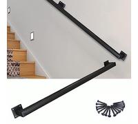 Rampe d'escalier réglable en métal noir forgé antidérapant pour sécurité intérieure et extérieure Fixation murale 30 600 cm pour une prise en main sûre et stable