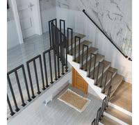 Rampe d'escalier réglable en métal pour marches intérieures/extérieures, kit de support monté au sol pour une stabilité et une sécurité améliorées