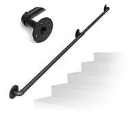 Rampe d'escalier robuste en fer forgé pour intérieur/extérieur, améliore la sécurité de la maison et du jardin, durable et fiable pour tous les escaliers