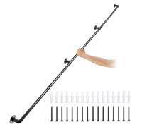 Rampe d'Escalier - VEVOR - Main Courante Escalier 2,7m - Acier Carbone - Noir