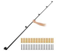 Rampe d'Escalier - VEVOR - Main Courante Escalier 3,96m - Acier Carbone - Noir