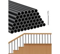 Rampe d'escalier VEVOR, pack de 51, rampe d'escalier en aluminium de 26 pouces, 3/4 de pouce imperméable à l'eau de pluie, rampe de plafond creux durable avec perceuse n° 19 pour escalier, véranda, te