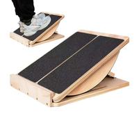 Rampe d'étirement des jambes - Planche d'inclinaison en bois réglable - Outil d'entraînement de bilan antidérapant - Plate-forme de flexibilité de la cheville pour les exercices de mobilité des pieds