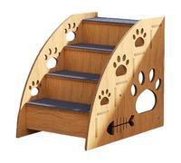 Rampe d'intérieur pour chien - Marches de lit pour chat - Escalier en bois - Échelle antidérapante pour un accès élevé - Soutien solide des animaux de compagnie de grande taille et moyenne - Aide les