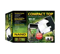 Rampe éclairage pour terrarium Exo Terra Compact Top Nano Noir 20x9x15 cm