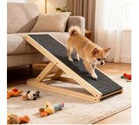 Rampe en bois pliable pour chien, rampe réglable (70cm) surface antidérapante pour petits chiens, portable et pliable
