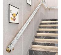Rampe Escalier en Acrylique Transparent,Main Courante pour Escaliers Intérieurs,Rampe D'escalier en Cristal avec Supports,Rambarde Barre Murale pour La Maison,Le (Size:4ft/120cm,Color:Support doré)