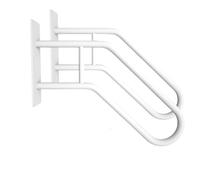 Rampe Escalier Main courante de marche 2 pièces en forme U blanc mat for l'extérieur, poignée d'escalier sécurité murale, garde-corps hall d'entrée épais