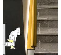 Rampe Escalier Rambarde d'escalier Décorative de Luxe Avec Éclairage Intérieur, Ensemble de Rampes Antidérapantes Marches, Rampes Modernes en Tubes Métalliques(Gold,1.3m/4.3ft)