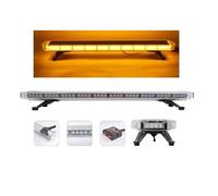Rampe Lumineuse d’Avertissement LED 12V 24V Orange 120cm Gyrophare 15 Modes d'Éclairage Stroboscopique Flash + Module de Commande