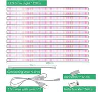 Rampe lumineuse LED pour plantes, plein spectre SMD2835, étanche IP65,12 pièces 105 cm