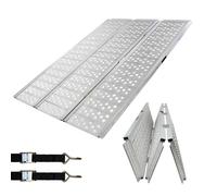 Rampe Mobile Rampe Quadrampe 215 CM Aluminium Perforé 1020 KG 2 Fois Pliante