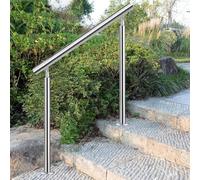 Rampe Moderne en Acier Inoxydable pour Usage extérieur et intérieur, Barre d’Appui de sécurité au Sol à Angle réglable pour Les escaliers, Jardin et entrée de Maison, Rampe élégante pour Une