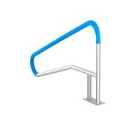 Rampe Piscine Main Courante Acier Inox avec Plaque de Base 1420 x 945 mm