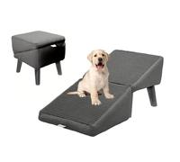 Rampe pour Animal De Compagnie, Antidérapante Escalier pour Animaux De Compagnie, 2 en 1 Pouf Extensible Et Marchepied pour Chat Et Chien, Légères Et Pliantes Accessoire pour Animal Domestique Rampe
