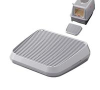 Rampe pour Bac À Litière - Bac Récupérateur De Litière Pouur Chat | Bacc Anti-Traces avec Filtre | Double Couche Antidérapante Accessoire pour Animaux De Petite Taille Et Âgés