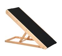 PawHut Rampe pour Chien de Grande Taille Pliable, escalier pour Chien canapé avec Hauteur Ajustable 26-61 cm, Surface antidérapante, Facile à Transporter, pour lit et canapé, Noir