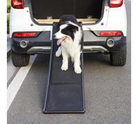 Rampe pour Chien de 180 cm de Large, pour Voitures, escaliers Pliables pour Animaux de Compagnie avec Tapis antidérapant, supporte Les Grands Chiens jusqu'à 70 kg, Facile à Ranger