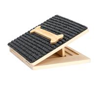 Rampe pour Chien en Bois réglable - Échelle antidérapante avec os | Cadre en bois robuste de 1 250 g avec conception triangulaire à trois niveaux, hauteur réglable et patins antidérapants