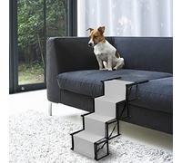 Rampe pour Chien Portable pour Voiture, Convient pour Les Chiens de Grande et Petite Taille. L'échelle Pliable de Voiture est Pratique et Rapide, Peut Supporter Un Poids de 60 kg (B-Gris Clair)