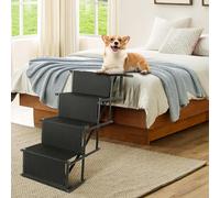Rampe pour Chien Portable pour Voiture, Convient pour Les Chiens de Grande et Petite Taille. L'échelle Pliable de Voiture est Pratique et Rapide, Peut Supporter Un Poids de 60 kg (A-Noir)