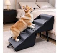 Rampe pour Chien pour Canapé et Pouf, Escalier Pliable 2 en 1 pour Petits | Escalier pour lit et Canapé,Escalier Sécurisé pour Petits Chiens,Soulagement des Articulations,se Plie Facilement à Plat