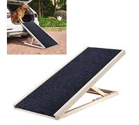 Rampe pour Chien, Rampe pour Chat Escalier avec Tapis Antidérapant Peut Supporter 150kg, Réglable Hauteur de 30cm à 60cm, Rampe pour Animal Pliable pour Voitures, Lit et Canapé