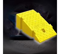 rampe pour fauteuil roulant， 3" 4" 6" Rise Height,Plastic Non-Slip Sidewalk Handicap Ramps Wheelchair Curb Ramps(Yellow,25x27x7 cm)