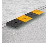 rampe pour fauteuil roulant， 39" Portable Loading Ramp Shed Handicap Ramp For Sidewalk Dock Warehouse Yellow(100x15x3 cm(39"x6"x1.2"))