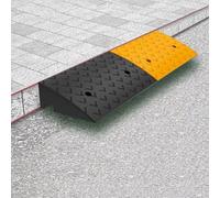 rampe pour fauteuil roulant， 39" Portable Loading Ramp Shed Handicap Ramp For Sidewalk Dock Warehouse Yellow(100x25x6 cm (39"x10"x2.4"))