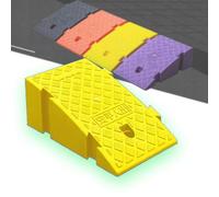 rampe pour fauteuil roulant， 4" 6" Rise Height,Portable Wheelchair Kerb Ramp, Shed Ramps Handicap Ramps For Scooter Sidewalk(Yellow,25x40 x 19 m)