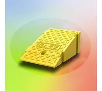 rampe pour fauteuil roulant， Heavy Duty Non-Slip Doorway Threshold Ramp Assmble Handicap Ramps, Plastic Stairs Steps Reducer Ramp(Yellow,25x40x16 cm)
