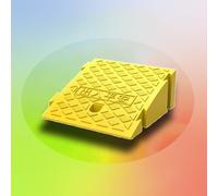 rampe pour fauteuil roulant， Heavy Duty Non-Slip Doorway Threshold Ramp Assmble Handicap Ramps, Plastic Stairs Steps Reducer Ramp(Yellow,25x27x11 cm)
