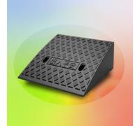 rampe pour fauteuil roulant， Heavy Duty Non-Slip Doorway Threshold Ramp Assmble Handicap Ramps, Plastic Stairs Steps Reducer Ramp(Black,50x37x15 cm)