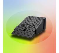 rampe pour fauteuil roulant， Heavy Duty Non-Slip Doorway Threshold Ramp Assmble Handicap Ramps, Plastic Stairs Steps Reducer Ramp(Black,25x40x16 cm)