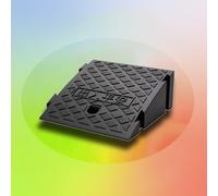 rampe pour fauteuil roulant， Heavy Duty Non-Slip Doorway Threshold Ramp Assmble Handicap Ramps, Plastic Stairs Steps Reducer Ramp(Black,25x27x13 cm)