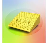 rampe pour fauteuil roulant， Heavy Duty Non-Slip Doorway Threshold Ramp Assmble Handicap Ramps, Plastic Stairs Steps Reducer Ramp(Yellow,50x40x17 m)