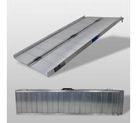 Rampe pour Fauteuil Roulant Mobile de Seuil 152 CM 272 KG Pliant Léger Aluminium