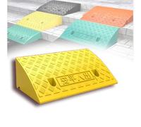 rampe pour fauteuil roulant， Portable Curb Ramps Non-Slip Doorway Entry Ramps Shed Ramps Loading Ramp 1.2"-7" Rise Height(Yellow,50x27x8cm)