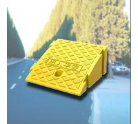 rampe pour fauteuil roulant， Portable Driveway Ramps, Wheelchair Threshold Entry Ramps For Warehouse Garage(Yellow,25x27x11 cm)