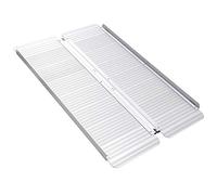 Rampe pour Fauteuil Roulant - Rail en Aluminium avec Bord - Rampe de Coffre - Mobile - Pliable - Aide à la Marche pour Scooters, déambulateurs - Rampe de seuil - Jusqu'à 272 kg - 121,9 cm (MR607M-4)