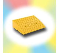 rampe pour fauteuil roulant， Rubber Doorway Threshold Ramp, Heavy Duty Driveway Shed Ramps Loading Ramp For Sidewalk Garage(Yellow,50x37x16 cm)