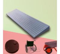 rampe pour fauteuil roulant， Rubber Wheelchair Ramp, Lightweight Doorway Threshold Ramp 1" 2" Rise Curb Ramps(Grey,80x20x4 cm/31.5"x8"x1.6")