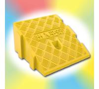 rampe pour fauteuil roulant， Small Driveway Ramps Rubber Door Entry Ramps 3" 5" 7" Rise For Automotive Steps Garage(Yellow,25x27x11 cm)