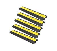 VEVOR Rampe de protection de câble – Lot de 5, 2 canaux, Caoutchouc/PVC, 4989 kg, 101×24,5×5 cm
