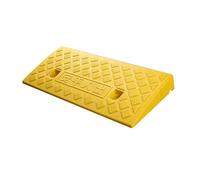 Rampe seuil pour Le Garage, rampes de Bordure en Plastique Lourdes légères Portables pour Voitures Basses, camions, fauteuils roulants, Scooters, Motos, allées, trottoirs Jaune 50x27x7cm