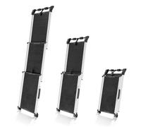 Rampe pour Chien Voiture, SUV - Rampe télescopique Extensible pour Grands Chiens - Stable - Antidérapante - Bordures réfléchissantes pour la sécurité de Nuit - Capacité 90kg - Clip de Fixation Noir