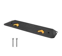 VEVOR Rampe de Seuil Hauteur 2,5 cm Rampe Trottoir Caoutchouc avec 1 Canal Capacité Charge 15 tonnes Surface Texturée Antidérapante pour Fauteuil Roulant Voitures Scooters Quai Garage 113x24,1x2,5 cm