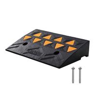 VEVOR Rampe de Seuil Hauteur 10,8 cm Trottoir en Caoutchouc Capacité de Charge 15 tonnes Rampe Accès Fauteuil Roulant Antidérapante pour Passage de Voitures Vélos Scooters Motos 50x30x10,8 cm